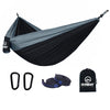 Single Portable Camping Hammock with Tree Straps - Whitney Grey and Black Diamond