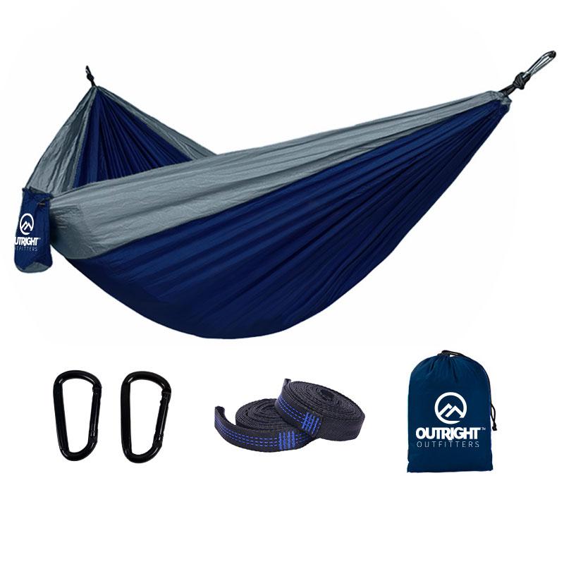 Camping Hammock with Tree Straps - Whitney Grey and Deep