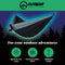 Single Portable Camping Hammock with Tree Straps - Whitney Grey and Deep Ocean Blue